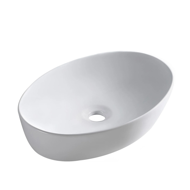 Umywalka nablatowa VILEO  62 x 42 cm  biała, ceramiczna