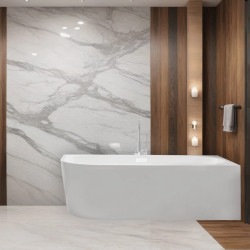 Wanna wolnostojąca narożna prawa AVOLA WHITE - 150 x 75 cm