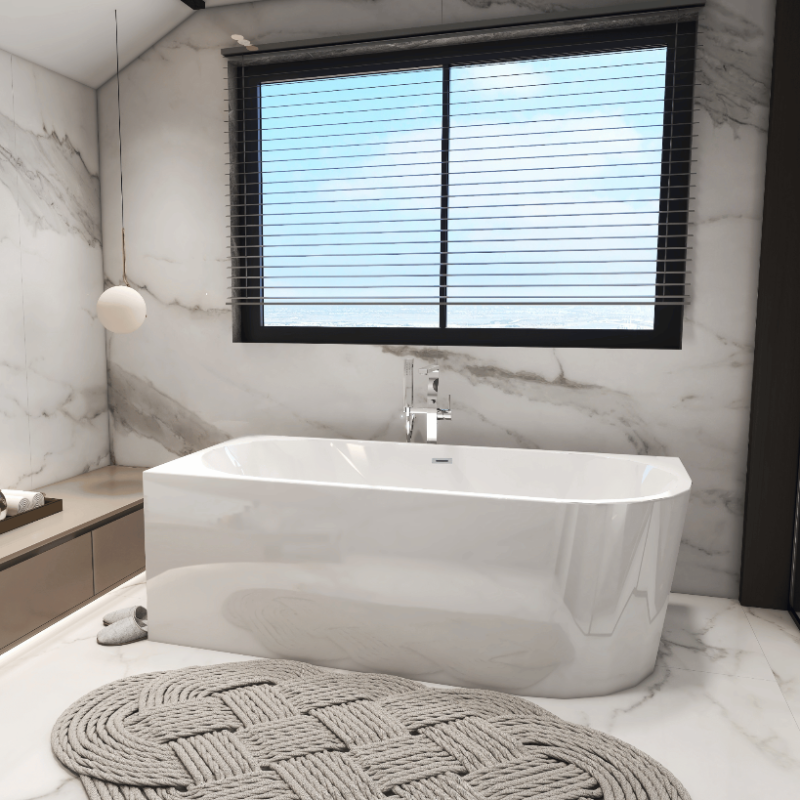 Wanna wolnostojąca narożna lewa AVOLA WHITE - 150 x 75 cm