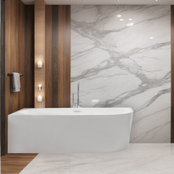 Wanna wolnostojąca narożna lewa AVOLA WHITE - 150 x 75 cm