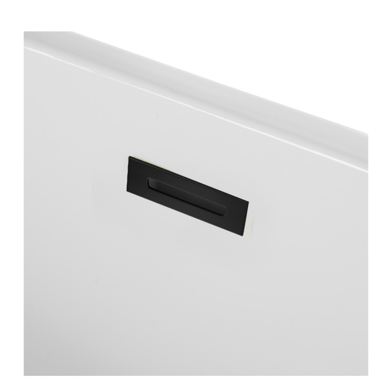 Wanna wolnostojąca narożna lewa AVOLA z pokrywką BLACK - 150 x 75 cm