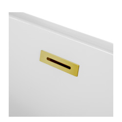 Wanna wolnostojąca narożna lewa AVOLA z pokrywką MIRROR GOLD - 150 x 75 cm