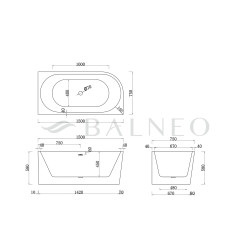 Wanna wolnostojąca narożna prawa AVOLA z pokrywką GOLD - 150 x 75 cm