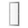 WALL-BOX BRUSH "S" LEWY - WHITE GLASS 53,2 x 23,2 x 15 cm
