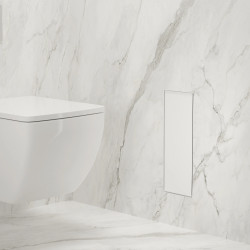 WALL-BOX BRUSH "S" LEWY - WHITE GLASS 53,2 x 23,2 x 15 cm