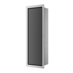 WALL-BOX BRUSH "L" LEWY - BLACK GLASS 68,2 x 23,2 x 15 cm