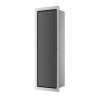 WALL-BOX BRUSH "L" LEWY - BLACK GLASS 68,2 x 23,2 x 15 cm
