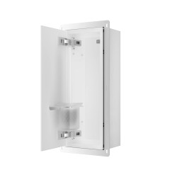 WALL-BOX BRUSH "S" LEWY - WHITE GLASS 53,2 x 23,2 x 15 cm