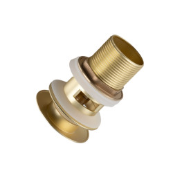 Korek umywalkowy mosiężny Klik Klak model A z przelewem - Brushed Gold