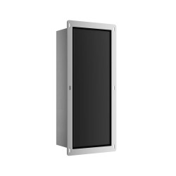 WALL-BOX BRUSH "S" LEWY - BLACK GLASS 53,2 x 23,2 x 15 cm