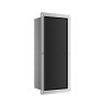 WALL-BOX BRUSH "S" LEWY - BLACK GLASS 53,2 x 23,2 x 15 cm