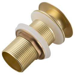 Korek umywalkowy mosiężny Klik Klak model A bez przelewu - Brushed Gold