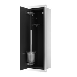 WALL-BOX BRUSH "L" LEWY - BLACK GLASS 68,2 x 23,2 x 15 cm
