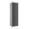WALL-BOX BRUSH "L" LEWY - BLACK GLASS 68,2 x 23,2 x 15 cm