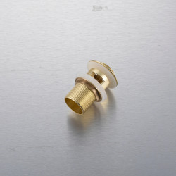 Korek umywalkowy mosiężny Klik Klak model B z przelewem - Brushed Gold