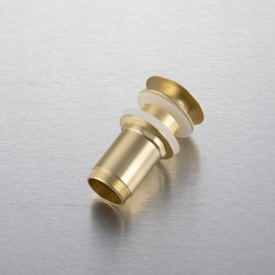 Korek umywalkowy mosiężny Klik Klak model C bez przelewu - Brushed Gold