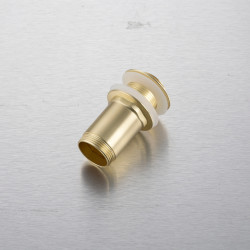 Korek umywalkowy mosiężny Klik Klak model E bez przelewu - Brushed Gold