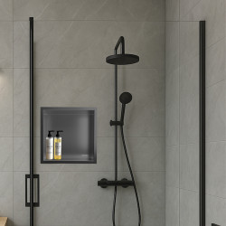 WALL-BOX ONE - Półka wnękowa GUN METAL 30x30x7 cm