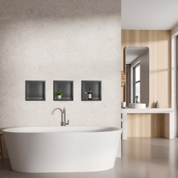 WALL-BOX ONE - Półka wnękowa GUN METAL 30x30x7 cm