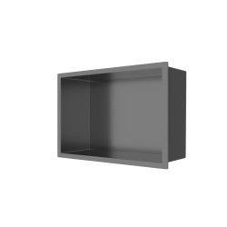 WALL-BOX ONE Gun Metal Półka wnękowa ze stali nierdzewnej 30x20x10 cm
