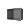 WALL-BOX ONE Gun Metal Półka wnękowa ze stali nierdzewnej 30x20x10 cm