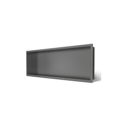 WALL-BOX ONE Gun Metal Półka wnękowa ze stali nierdzewnej 45x20x10 cm