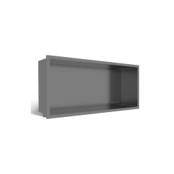 WALL-BOX ONE Gun Metal Półka wnękowa ze stali nierdzewnej 45x20x10 cm