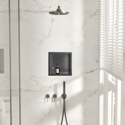 WALL-BOX ONE - Półka wnękowa GUN METAL 30x30x10 cm