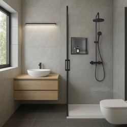 WALL-BOX ONE - Półka wnękowa GUN METAL 30x30x7 cm