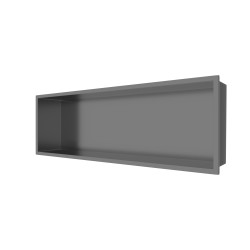 WALL-BOX ONE Gun Metal Półka wnękowa ze stali nierdzewnej 60x20x10 cm