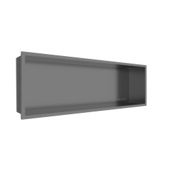 WALL-BOX ONE Gun Metal Półka wnękowa ze stali nierdzewnej 60x20x10 cm