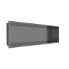 WALL-BOX ONE Gun Metal Półka wnękowa ze stali nierdzewnej 60x20x10 cm