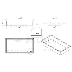 WALL-BOX ONE - Półka wnękowa Gun Metal 60x30x10 cm