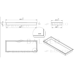 WALL-BOX ONE - Półka wnękowa GUN METAL 90x30x7cm
