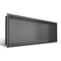 WALL-BOX NO RIM - Półka wnękowa bezramkowa Gun Metal 90x30x10 cm
