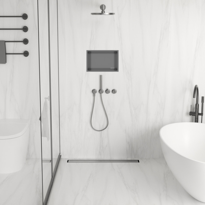 Duplex Next 2w1 Odpływ liniowy 90 cm dwustronny Gun Metal