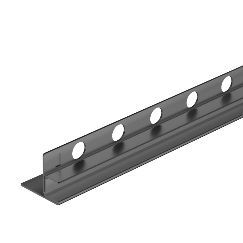 Listwa spadkowa do szkła lewa 120 cm Gun Metal