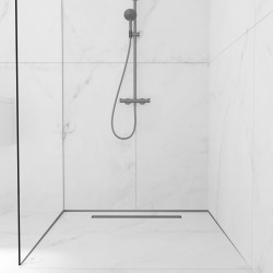 Listwa spadkowa do szkła lewa 120 cm Gun Metal