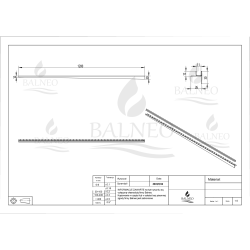 Listwa spadkowa do szkła lewa 120 cm Gun Metal