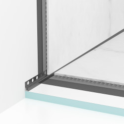 Listwa spadkowa przyścienna lewa 120 cm Gun Metal