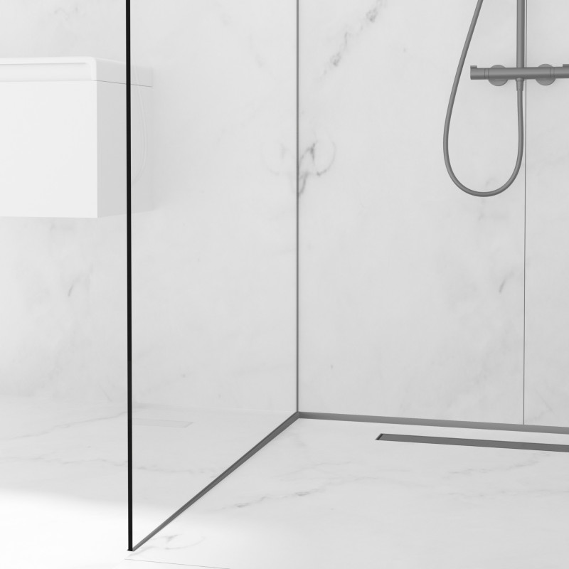 Listwa spadkowa podłogowa lewa 120 cm Gun Metal