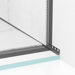 Listwa spadkowa przyścienna prawa 170 cm Gun Metal