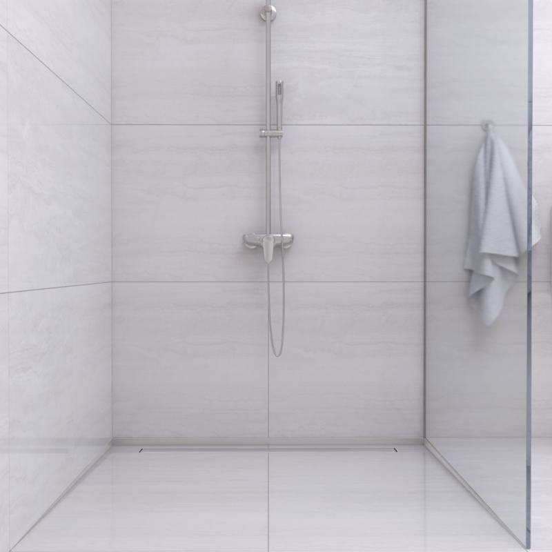 Listwa spadkowa podłogowa lewa 170 cm inox