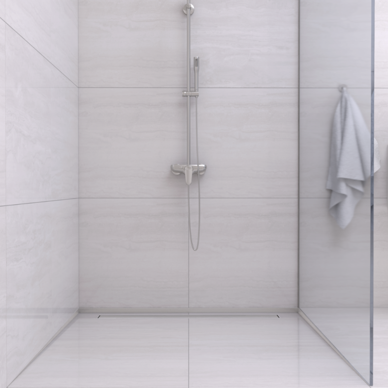 Listwa spadkowa podłogowa prawa 170 cm Inox