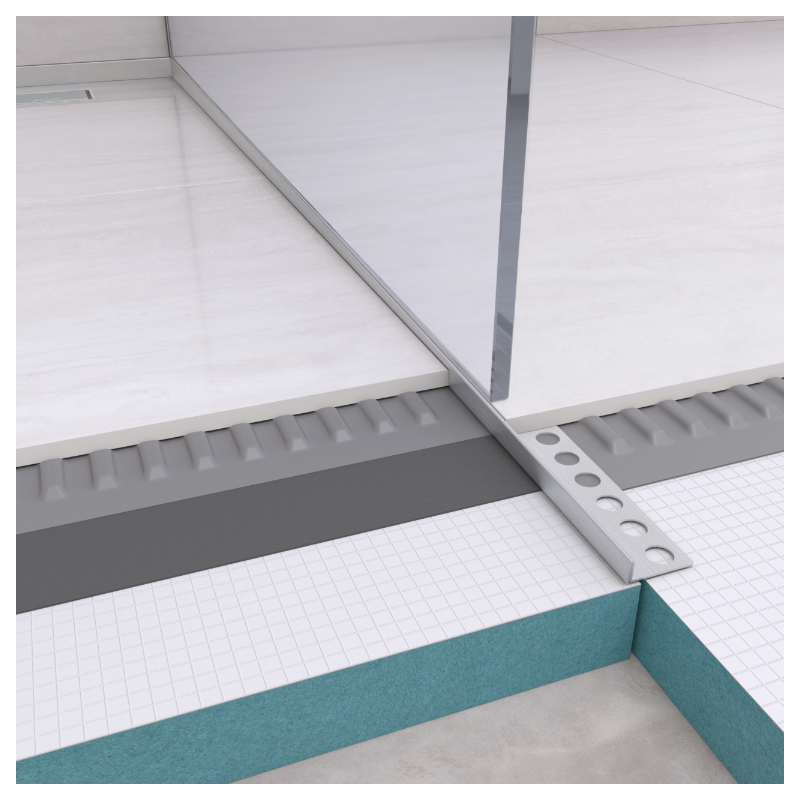 Listwa spadkowa podłogowa prawa 170 cm Inox