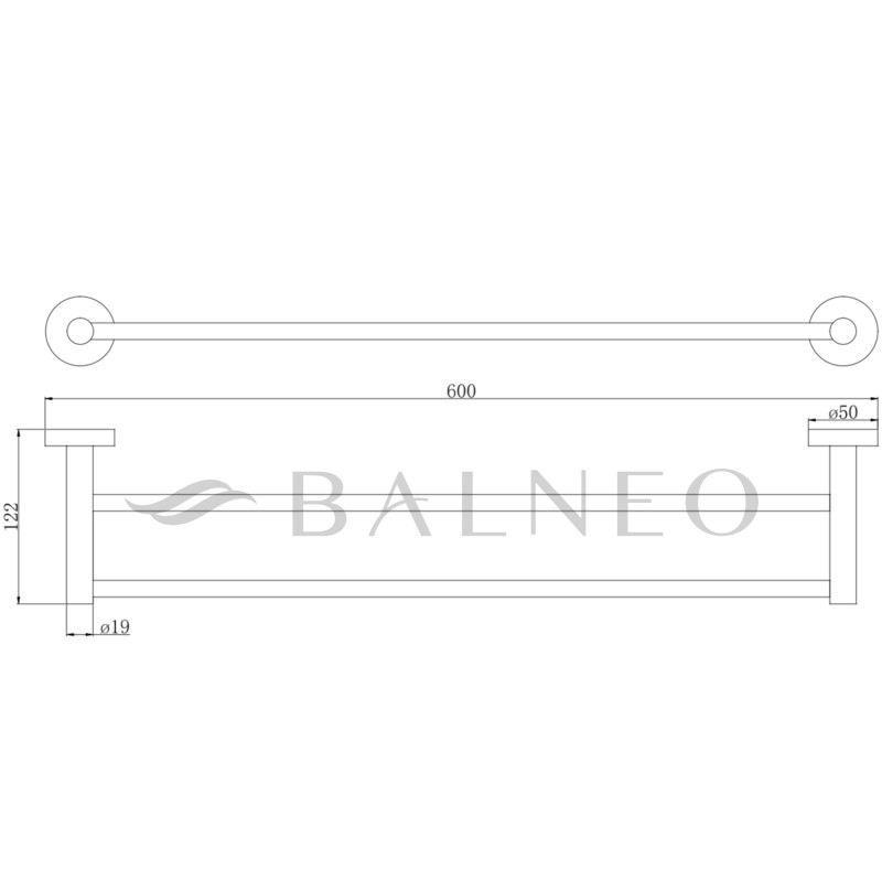 Wieszak QUBE model 2 - INOX