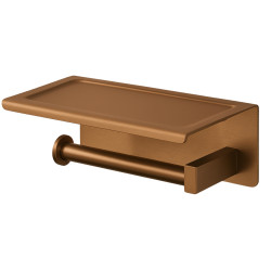 Uchwyt na papier z półką na telefon QUBE - COPPER