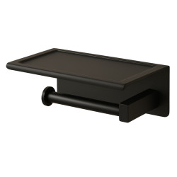 Uchwyt na papier z półką na telefon QUBE - BLACK