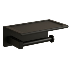 Uchwyt na papier z półką na telefon QUBE - BLACK