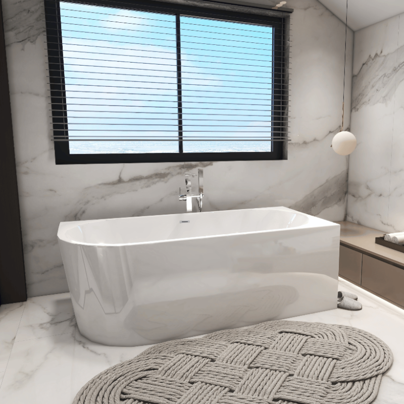 II gatunek Wanna wolnostojąca narożna prawa AVOLA WHITE - 170 x 80 cm